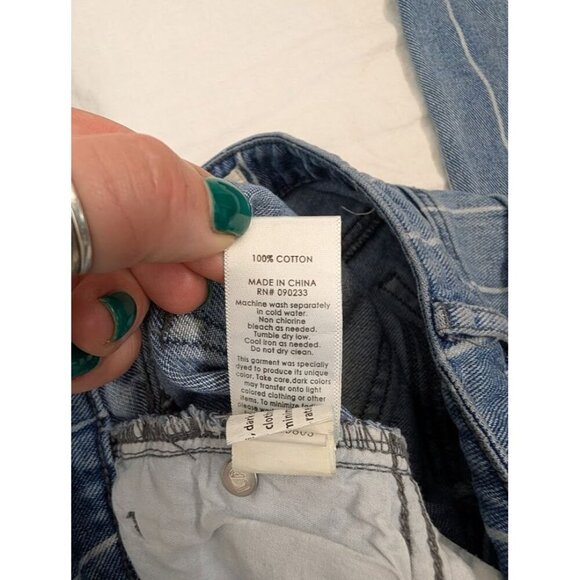 Pacsun Women's Medium-Wash White Striped 90s Y2K Mom Denim Jeans Size 28 S7 - Picture 7 of 10